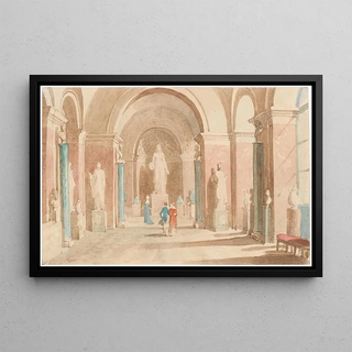 Johann Nepomuk Ender - Antiken Saal im Louvre zu Paris.webp