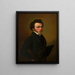 Selvportræt af Johann Nepomuk Ender - Johann Nepomuk Ender — indrammet kunstværk på væggen