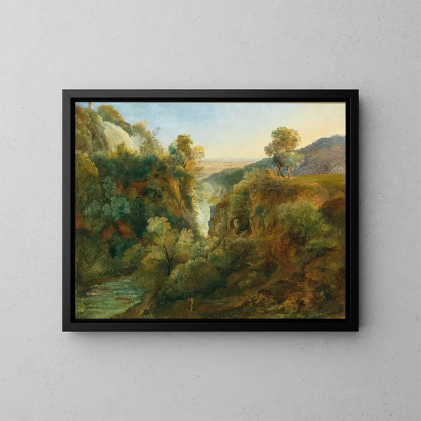 Cascade i Tivoli - Johann Nepomuk Rauch — indrammet kunstværk på væggen
