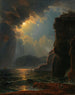 Côte rocheuse au clair de lune - Johann Nepomuk Schadlberger — visning af kunstværket