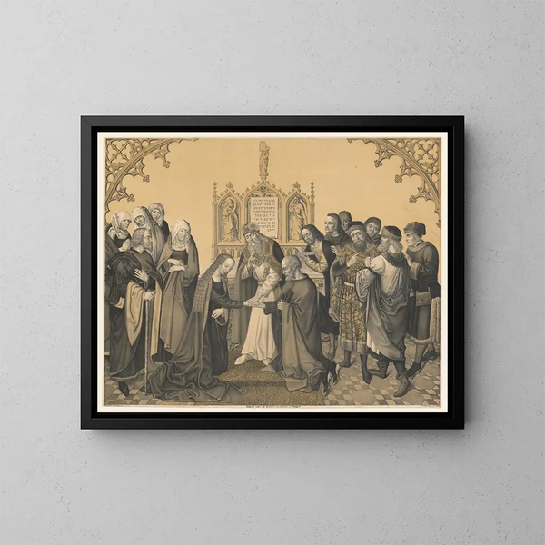 Mariage de Joseph et Marie - Johann Nepomuk Strixner — indrammet kunstværk på væggen