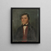 Portrait af Jakob Whrle, officiel aktuar i Hornberg - Johann Nepomuk Ummenhofer — indrammet kunstværk på væggen