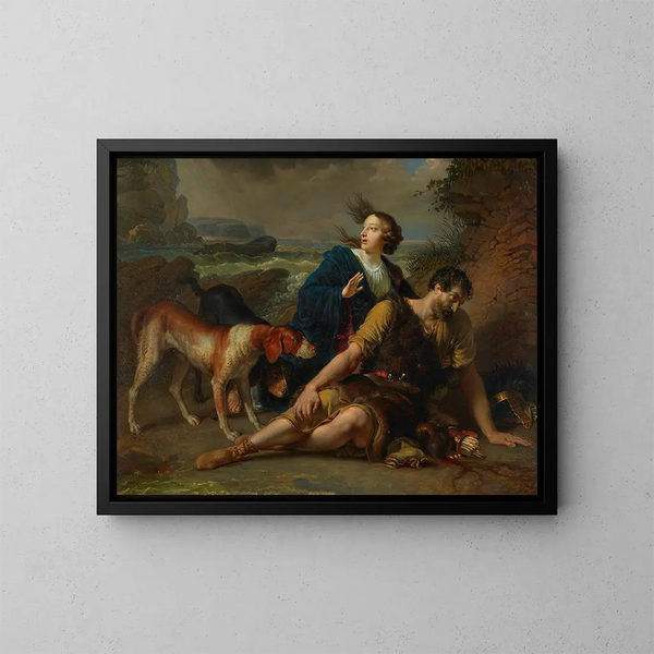 Arindal og Daura - Johann Peter Krafft — indrammet kunstværk på væggen