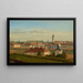 Vue sur le canal du Danube vers Leopoldstadt - Johann Peter Krafft — indrammet kunstværk på væggen