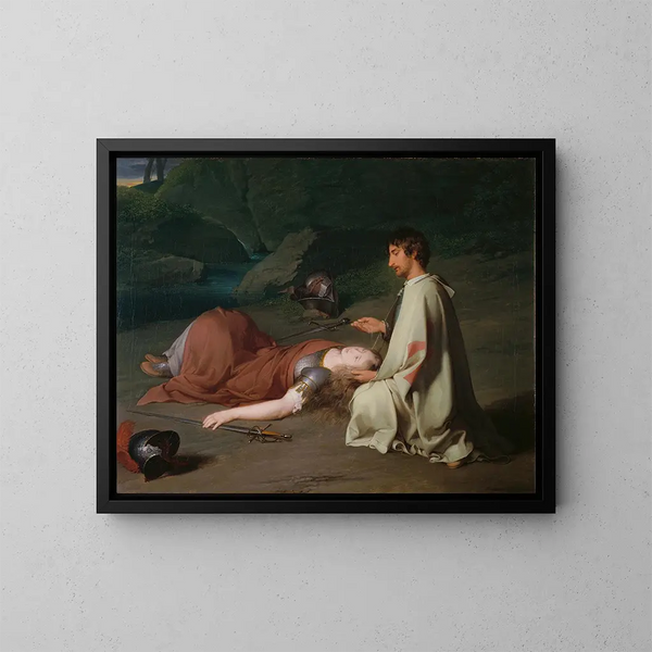 Le baptême de Chlorinde - Johann Peter Krafft — indrammet kunstværk på væggen