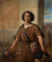 David-maleri med Goliaths hoved - Johann Peter Krafft — visning af kunstværket