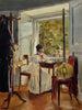 Marie Krafft ved sit skrivebord - Johann Peter Krafft — visning af kunstværket