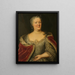 Portrait af Marie-Louise af Hesse-Cassel, kaldet MaaikeMeu, enke efter Frisiske statholder Jean-Guillaume Friso, prins af Orange-Nassau - Johann Philipp Behr — indrammet kunstværk på væggen