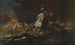 portrætmaleri af kommendant Johann Kaspar Freiherr von Hillesheim 1679-1761 foran en kamp - Johann Philipp von der Schlichten — visning af kunstværket