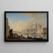 Venise Et blik på caprice af Grand Canal mod Punta della Dogana - Johann Richter — indrammet kunstværk på væggen