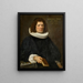 portræt af professor Sebastian Faesch 1647-1712 - Johann Rudolf Huber den Ældre — indrammet kunstværk på væggen