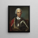 Portrait af en ung mand med cyrader og en rød kæbe omgivet af ermine - Johann Salomon Wahl — indrammet kunstværk på væggen