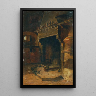 Johann Till the younger - Interieur mit Kamin.webp