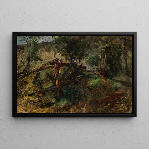 Johann Till the younger - Waldweg mit Zaun.webp