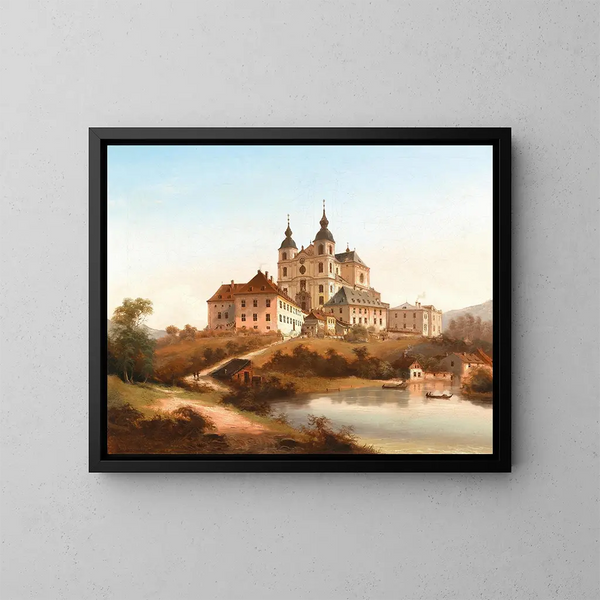 Sonntagberg pilgrimskirke i Niederösterreich - Johann Wilhelm Jankowsky — indrammet kunstværk på væggen
