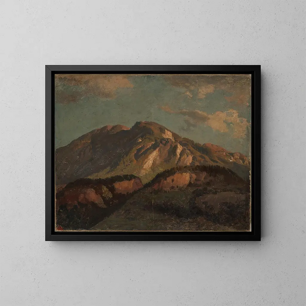 Montagnes bien en Grisons - Johann Wilhelm Schirmer — indrammet kunstværk på væggen