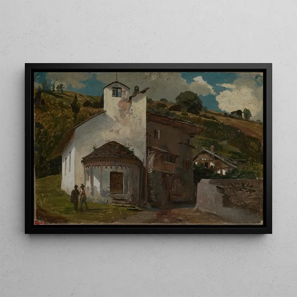 Johann Wilhelm Schirmer - Kapelle in einem Alpendorf.webp
