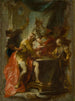 "Le meurtre de saint Édouard, roi et martyr" - Johann Wolfgang Baumgartner — visning af kunstværket