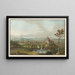 Vue générale des Alpes et glaciers prise du Château de Worb - Johann Wolfgang Kleemann — indrammet kunstværk på væggen