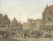 Place de la ville med en messe - Johannes Huibert Prins — visning af kunstværket