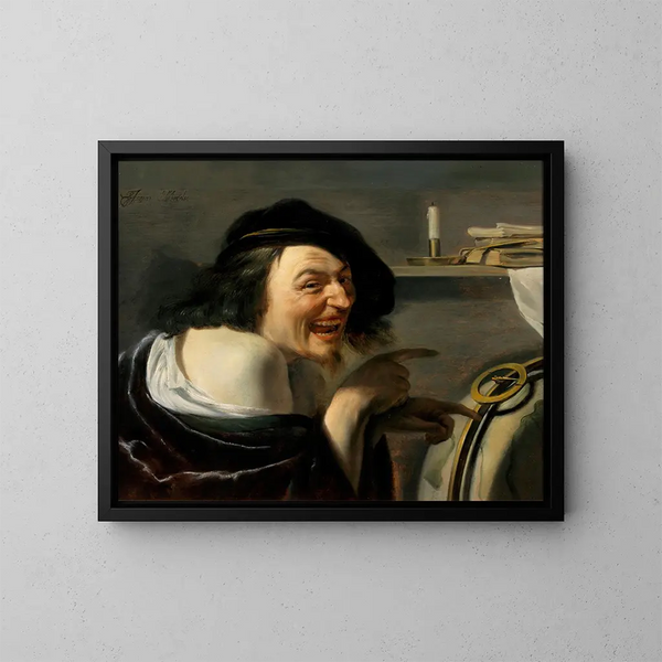 Démocrite - Johannes Paulus Moreelse — indrammet kunstværk på væggen