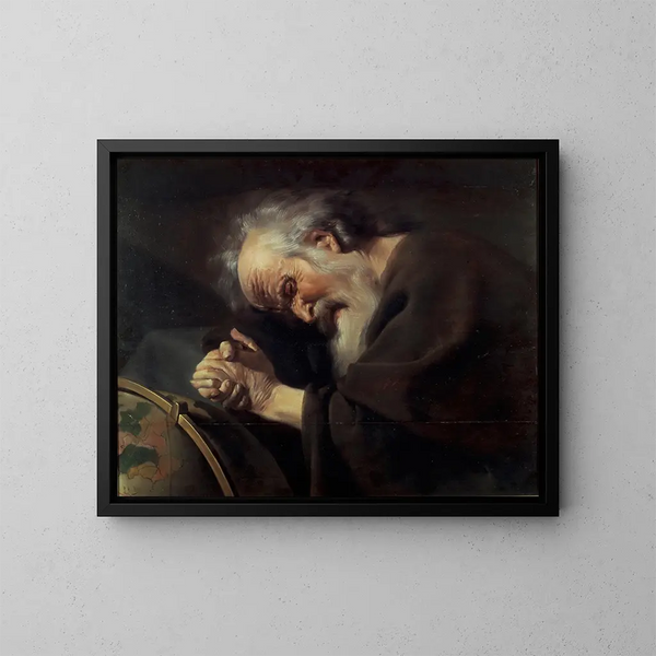 Héraclite - Johannes Paulus Moreelse — indrammet kunstværk på væggen