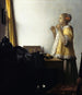 ung kvinde med perlekæde - Johannes Vermeer — visning af kunstværket