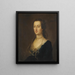 Portrait af Miss Hamilton - John Astley — indrammet kunstværk på væggen
