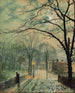 et maleri En gåtur i måneskin på Bonchurch, Isle of Wight - John Atkinson Grimshaw — visning af kunstværket