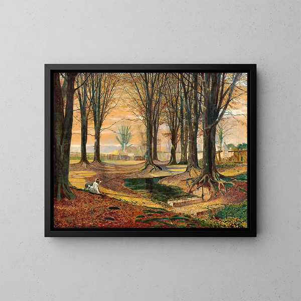 Bøg - John Atkinson Grimshaw — indrammet kunstværk på væggen
