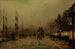Les docks de Glasgow au crépuscule - John Atkinson Grimshaw — visning af kunstværket