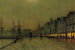 Quai de Greenock om natten - John Atkinson Grimshaw — visning af kunstværket