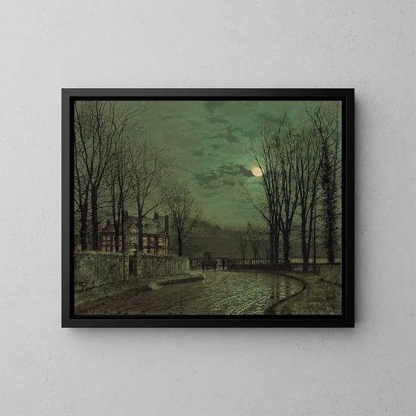 Lune de novembre - John Atkinson Grimshaw — indrammet kunstværk på væggen
