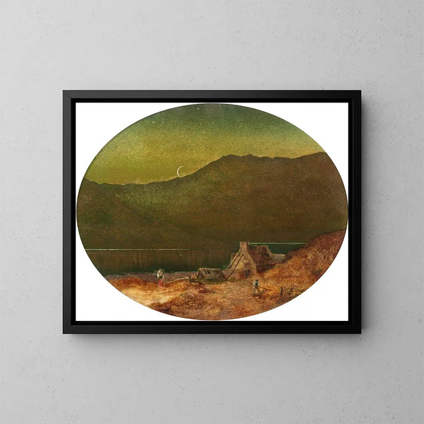 Le Croissant - John Atkinson Grimshaw — indrammet kunstværk på væggen