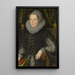 Portrait de Joan Stint, Mme George Evelyn - John Bettes le Jeune — indrammet kunstværk på væggen