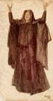 Maude Gonne McBride 1866-1953 Skuespillerinde og revolutionær - John Butler Yeats — visning af kunstværket