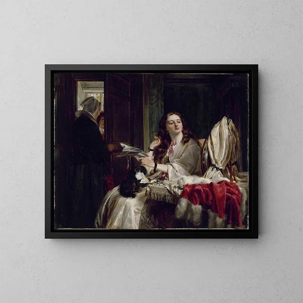 Le Matin de la Saint-Valentin - John Callcott Horsley — indrammet kunstværk på væggen