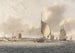 En engelsk fregat og andre skibe i Solent ud for Calshot Castle - John Cleveley den Yngre — visning af kunstværket