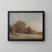 Et efterårsscene i East Bergholt - John Constable — indrammet kunstværk på væggen