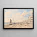 Brighton-stranden set mod vest - John Constable — indrammet kunstværk på væggen