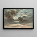 Studie af skyer, tordenbyge solnedgang - John Constable — indrammet kunstværk på væggen