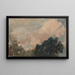 Studie af skyer med træer - John Constable — indrammet kunstværk på væggen