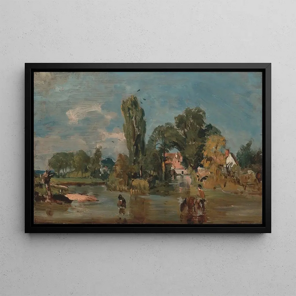Moulin de Flatford - John Constable — indrammet kunstværk på væggen
