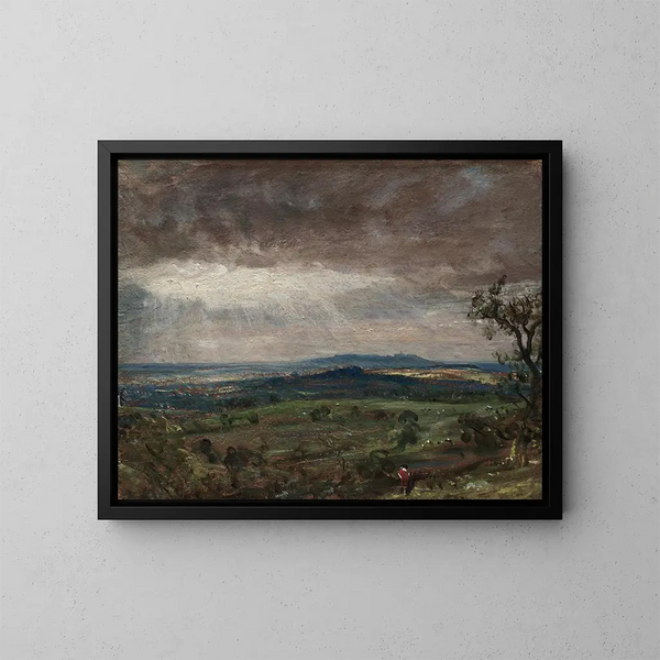 Vue de Hampstead Heath vers Harrow - John Constable — indrammet kunstværk på væggen