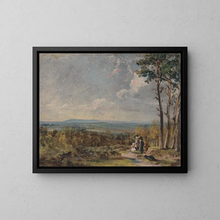Hampstead Heath set mod Harrow - John Constable — indrammet kunstværk på væggen