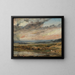 Hampstead Heath med dam og badende - John Constable — indrammet kunstværk på væggen
