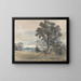Landskabsmaleri i East Bergholt - John Constable — indrammet kunstværk på væggen