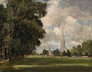 Salisbury Domkirke fra Lower Marsh Close - John Constable — visning af kunstværket