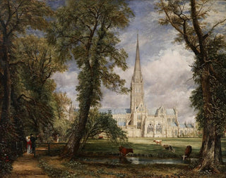 Salisbury Domkirke set fra ærkebiskoppens have - John Constable — visning af kunstværket