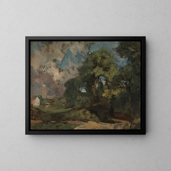 Stoke-by-Nayland - John Constable — indrammet kunstværk på væggen